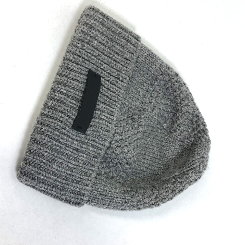 LOUIS VUITTON M74404 ビーニー ニットキャップ ダミエ ボネ ヘルシンキ 帽子 ニット帽 ウール ユニセックス グレー