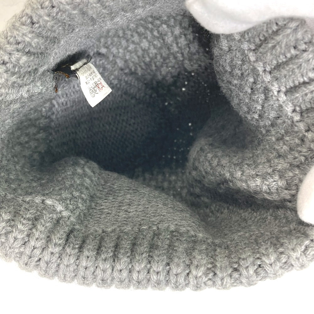 LOUIS VUITTON M74404 ビーニー ニットキャップ ダミエ ボネ ヘルシンキ 帽子 ニット帽 ウール ユニセックス グレー