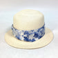LOUIS VUITTON M76762 モノグラム ウォーターカラー シャポー・サマータイム ストローハット バケットハット 帽子 ハット ストロー レディース ブルー