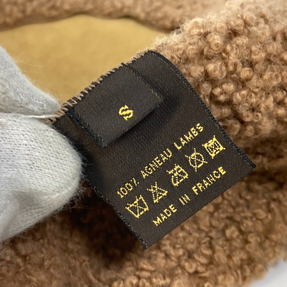 LOUIS VUITTON Furry Hat/Beret in Lambskin, Brown, for Women