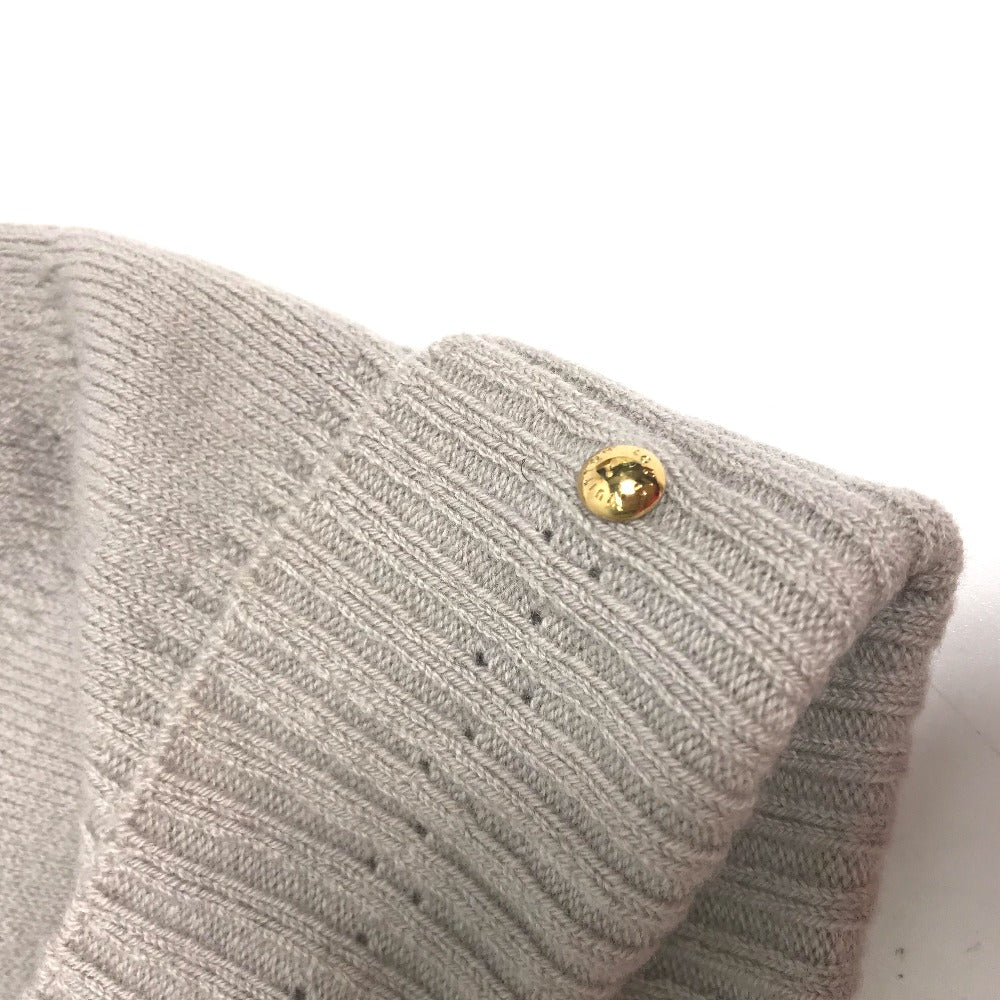 LOUIS VUITTON M75540 Monogram Pom-Pom Beanie Hat, Knit Cap, Wool, Women's, Beige