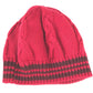 LOUIS VUITTON Striped Beanie Hat, Knit Cap, Wool Knit Hat, Women's, Red