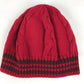 LOUIS VUITTON Striped Beanie Hat, Knit Cap, Wool Knit Hat, Women's, Red