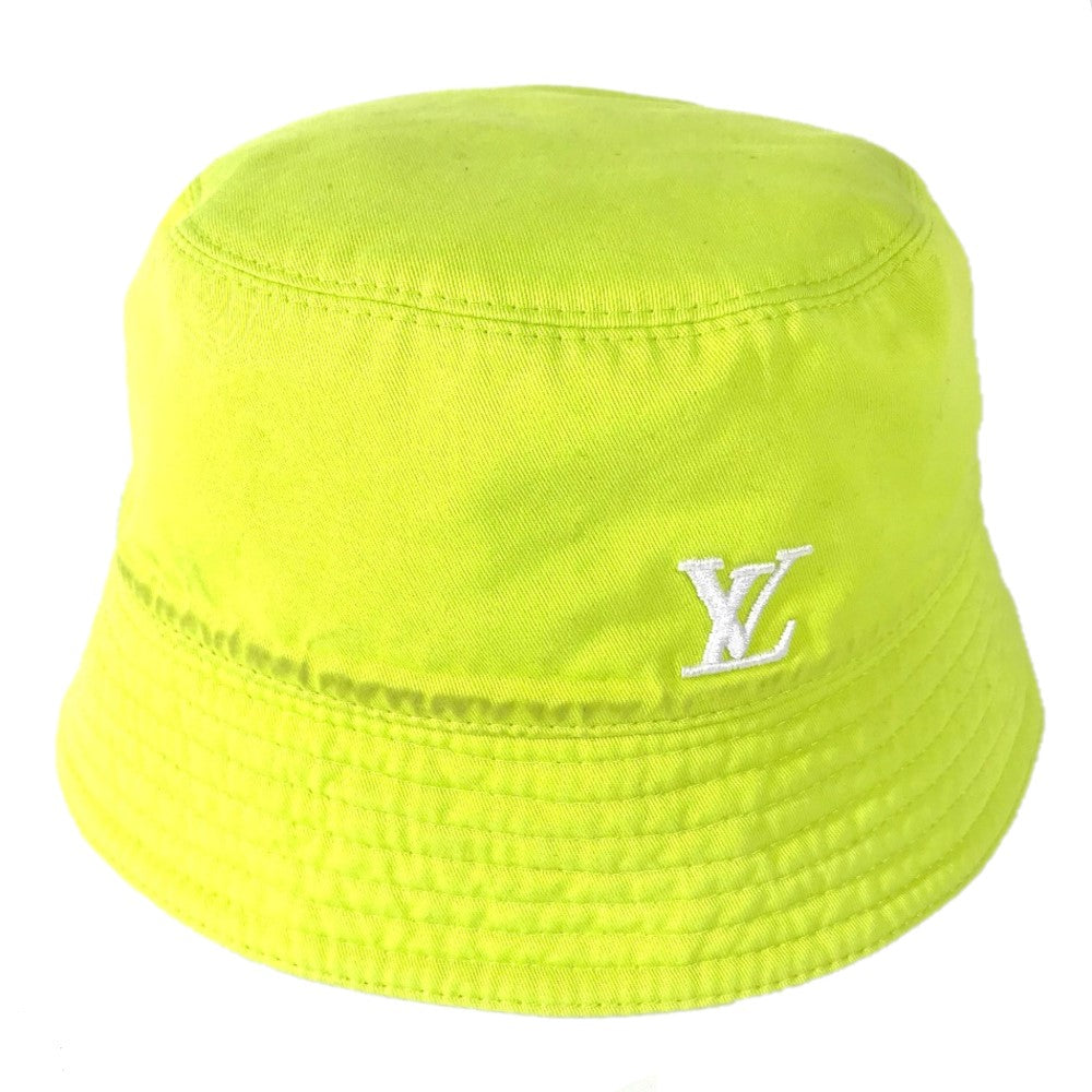 LOUIS VUITTON M7064L バイカラー バケットハット・モノグラム ネオン ハット帽 帽子 バケットハット ボブハット ハット コットン メンズ イエロー