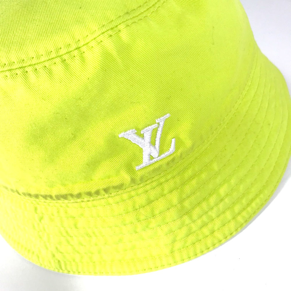 LOUIS VUITTON M7064L バイカラー バケットハット・モノグラム ネオン ハット帽 帽子 バケットハット ボブハット ハット コットン メンズ イエロー