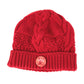 LOUIS VUITTON Pone Constance Can Badge Beanie Hat Knit Cap Wool Women's Red