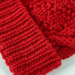 LOUIS VUITTON Pone Constance Can Badge Beanie Hat Knit Cap Wool Women's Red