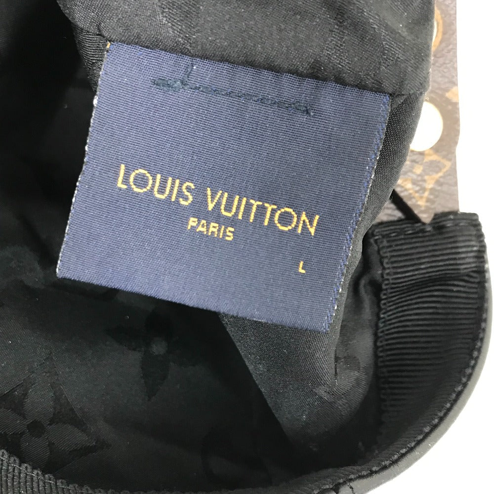 LOUIS VUITTON M76950 モノグラムフラワー キャップ・プレイ 帽子 キャップ帽 ベースボール キャップ レザー メンズ