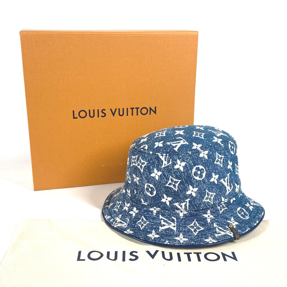 LOUIS VUITTON M77435 モノグラム デニム バケットハット・デニム ハット帽 帽子 バケットハット ボブハット ハット ポリアミド レディース