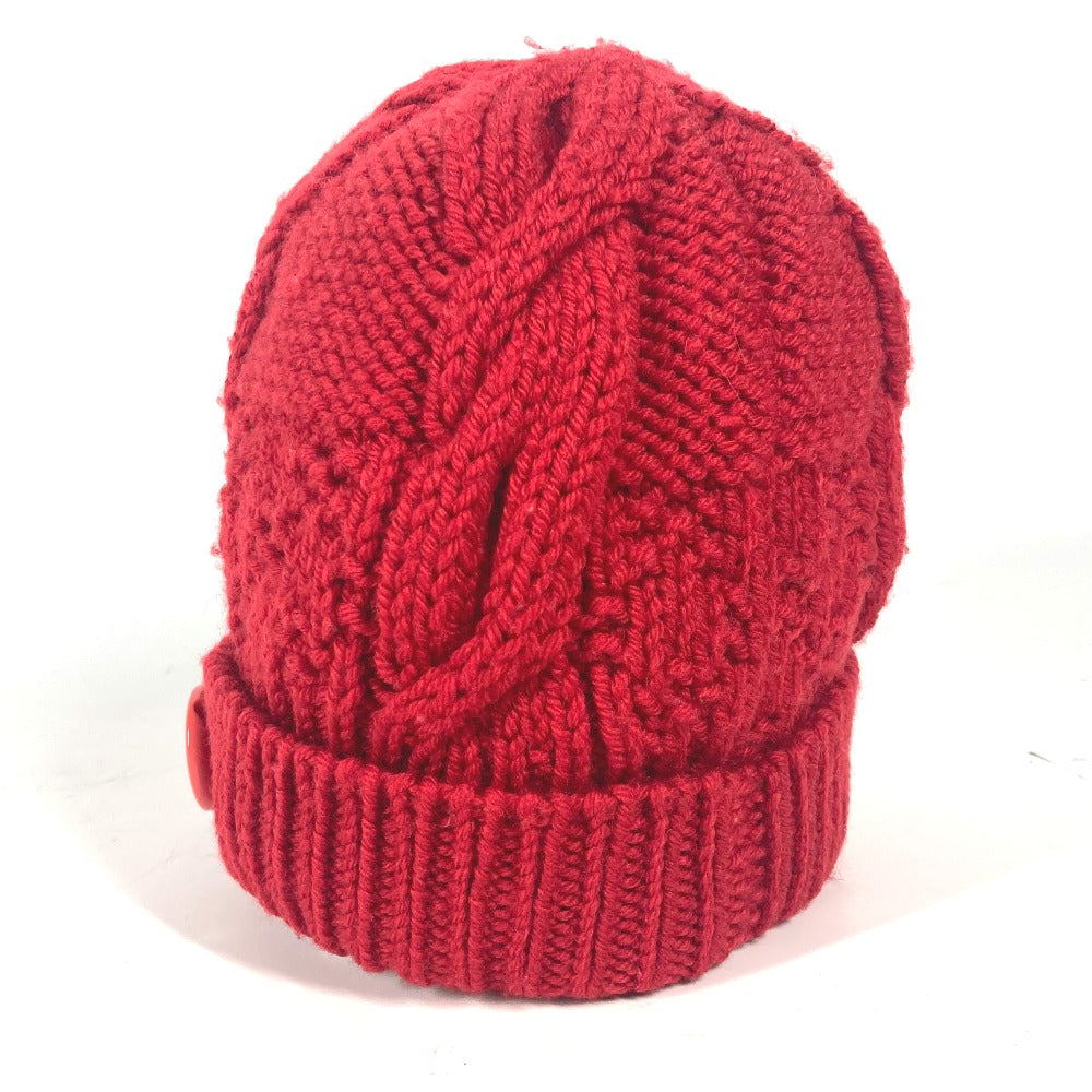 LOUIS VUITTON 缶バッジ付き ポネコンスタンス ビーニー 帽子 ニット帽 ニットキャップ ニット帽 ウール レディース - brandshop-reference