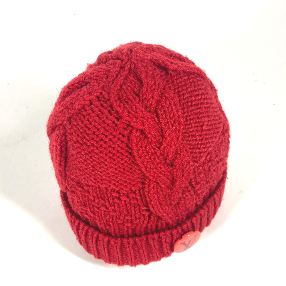 LOUIS VUITTON 缶バッジ付き ポネコンスタンス ビーニー 帽子 ニット帽 ニットキャップ ニット帽 ウール レディース - brandshop-reference