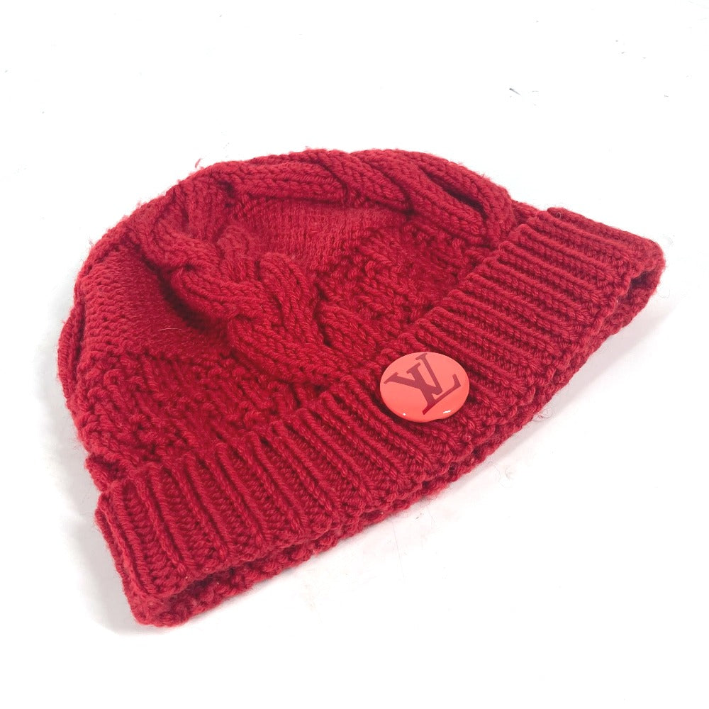 LOUIS VUITTON 缶バッジ付き ポネコンスタンス ビーニー 帽子 ニット帽 ニットキャップ ニット帽 ウール レディース - brandshop-reference