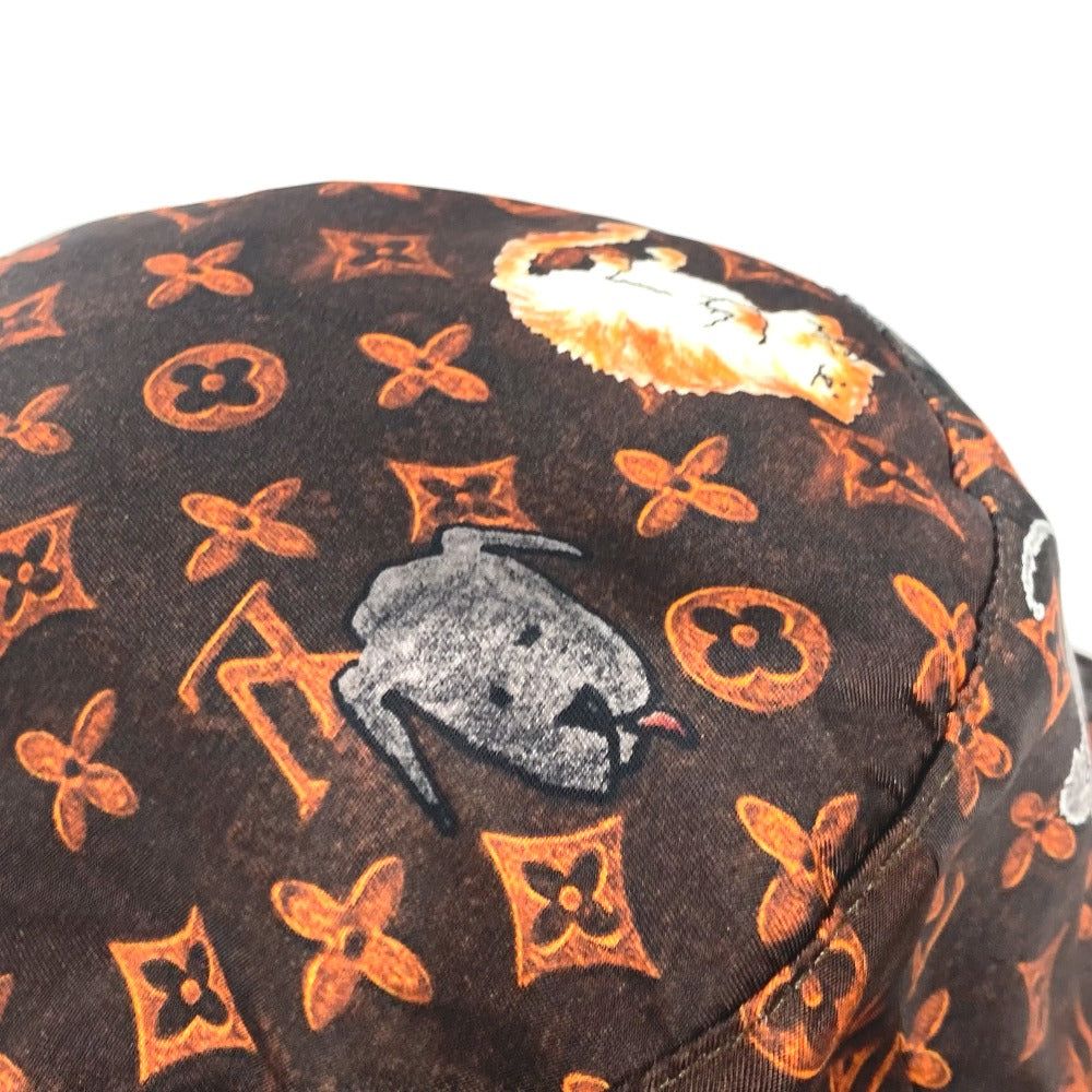 LOUIS VUITTON MP2262 モノグラムキャットグラム 猫 バケットハット ハット帽 帽子 バケットハット ボブハット ハット ナイロン レディース ブラウン