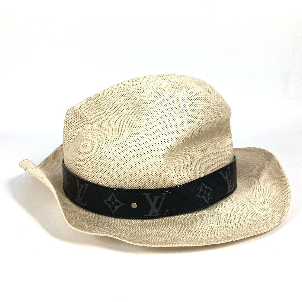 LOUIS VUITTON M75881 モノグラムエクリプス シャポー サマータイム モノグラム ハット帽 帽子 バケットハット ボブハット 麦わら帽子 ハット ペーパー ユニセックス ベージュ - brandshop-reference