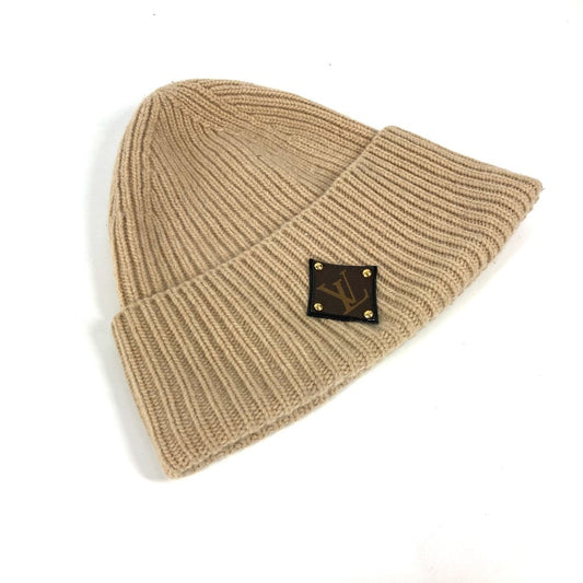 LOUIS VUITTON M77290 Bone LV Beanie beanie hat knit hat knit cap Knit hat wool Beige Used