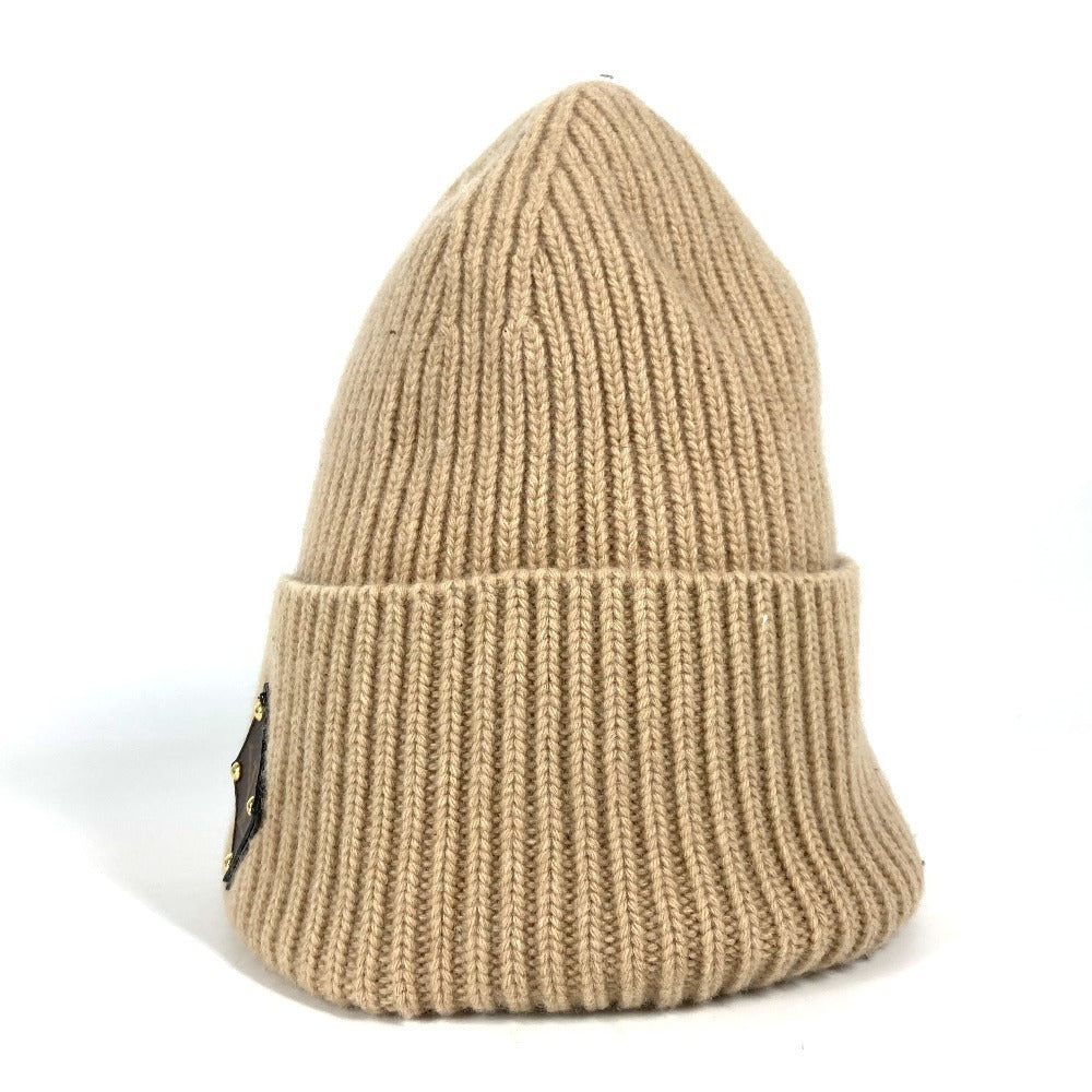 LOUIS VUITTON M77290 Bone LV Beanie beanie hat knit hat knit cap Knit hat wool Beige Used