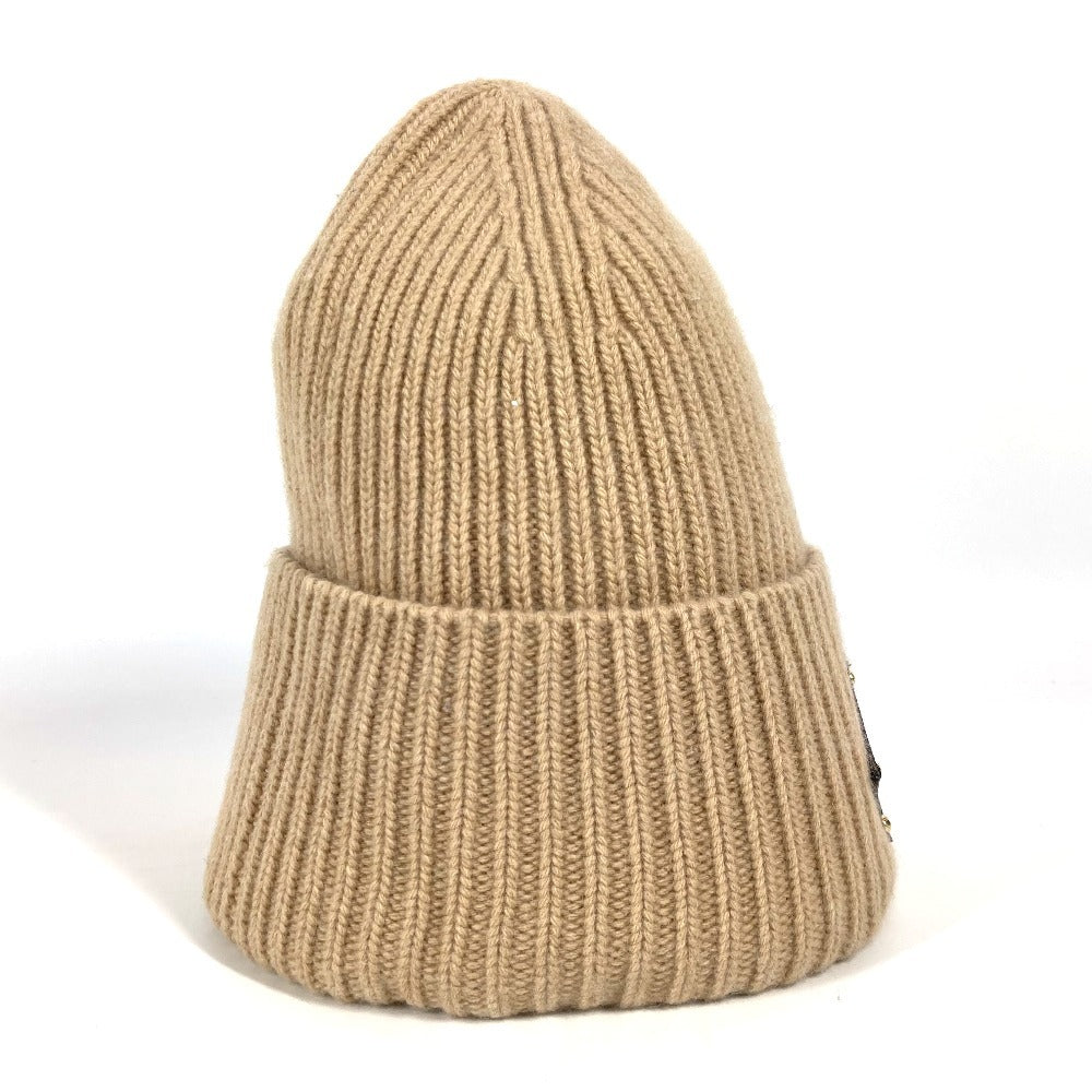 LOUIS VUITTON M77290 Bone LV Beanie beanie hat knit hat knit cap Knit hat wool Beige Used
