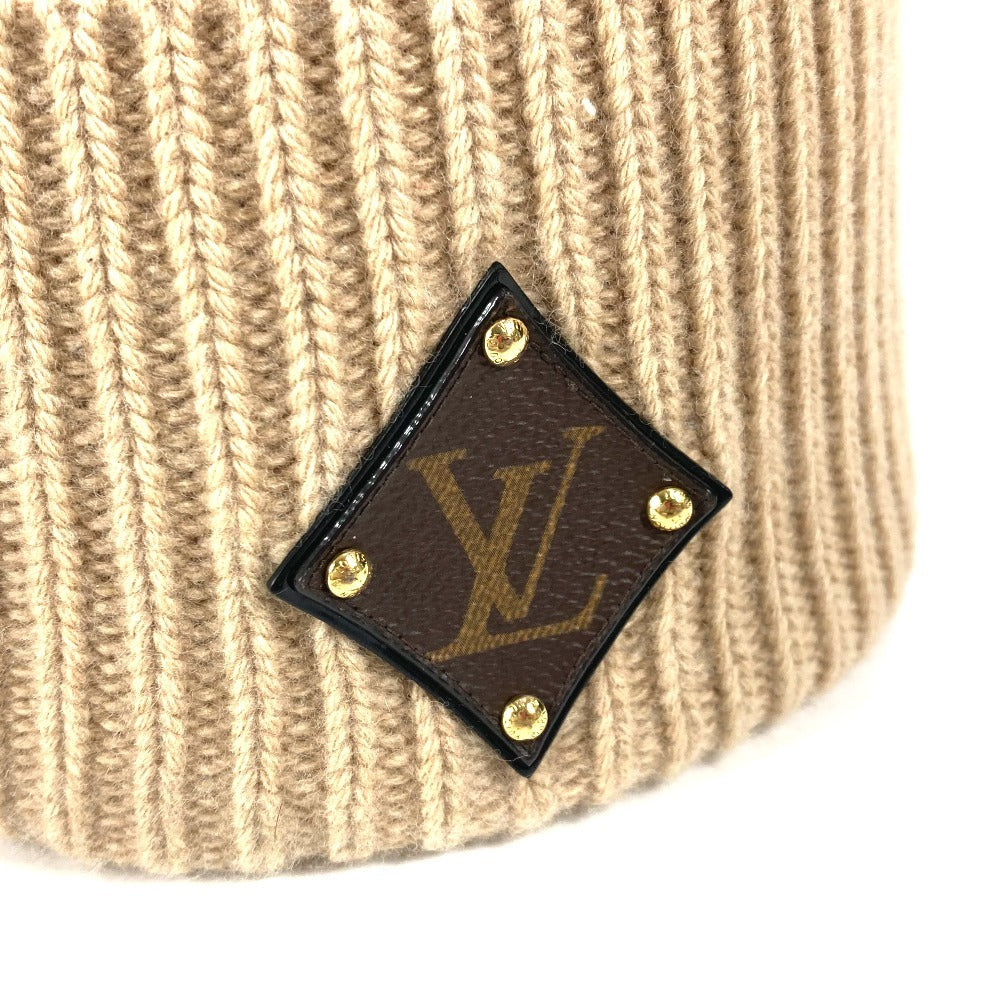 LOUIS VUITTON M77290 Bone LV Beanie beanie hat knit hat knit cap Knit hat wool Beige Used
