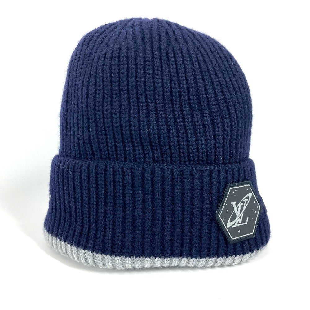 LOUIS VUITTON MP2240 ボネ グラヴィティー ビーニー 帽子 ニット帽 ニットキャップ ニット帽 ウール ユニセックス ネイビー - brandshop-reference