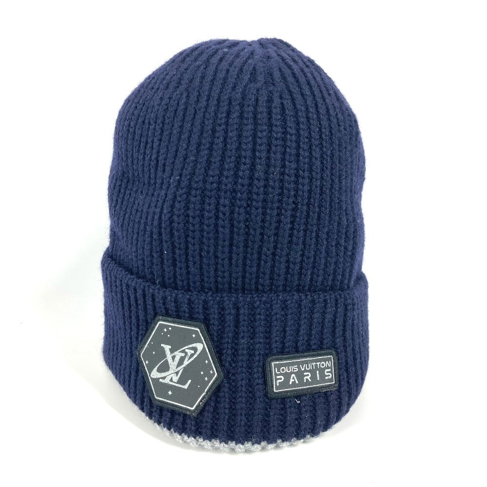 LOUIS VUITTON MP2240 ボネ グラヴィティー ビーニー 帽子 ニット帽 ニットキャップ ニット帽 ウール ユニセックス ネイビー - brandshop-reference