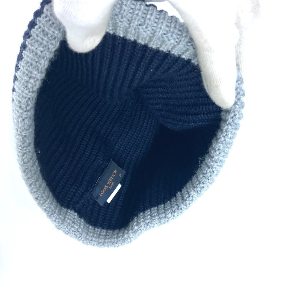 LOUIS VUITTON MP2240 ボネ グラヴィティー ビーニー 帽子 ニット帽 ニットキャップ ニット帽 ウール ユニセックス ネイビー - brandshop-reference