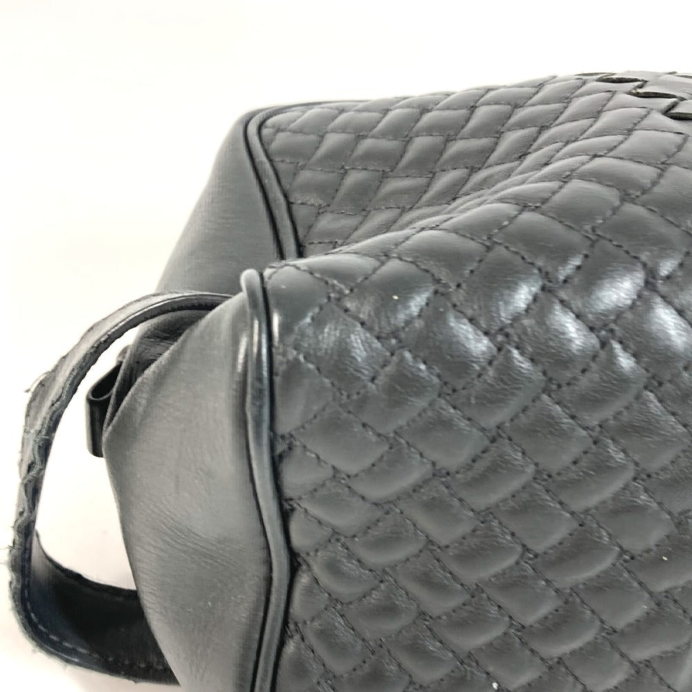 BOTTEGA VENETA Intrecciato Clutch Bag Pouch Second Bag Leather Unisex Dark Gray