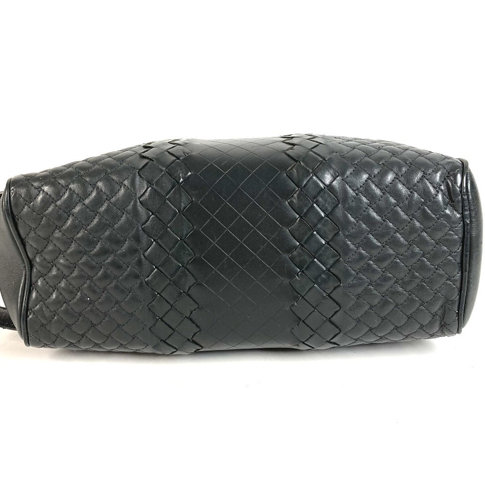 BOTTEGA VENETA Intrecciato Clutch Bag Pouch Second Bag Leather Unisex Dark Gray
