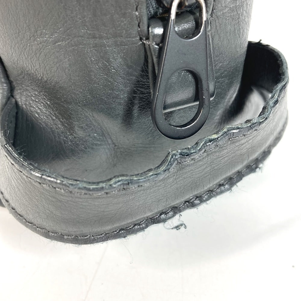 BOTTEGA VENETA Intrecciato Clutch Bag Pouch Second Bag Leather Unisex Dark Gray