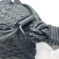 BOTTEGA VENETA 145195 Intrecciato bag shoulder flap Shoulder Bag Leather Black Used