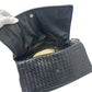 BOTTEGA VENETA 145195 Intrecciato bag shoulder flap Shoulder Bag Leather Black Used