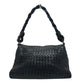 BOTTEGA VENETA 145195 Intrecciato bag shoulder flap Shoulder Bag Leather Black Used