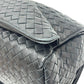 BOTTEGA VENETA 145195 Intrecciato bag shoulder flap Shoulder Bag Leather Black Used