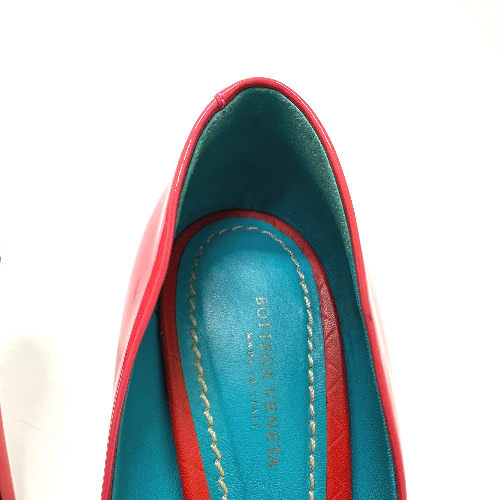 BOTTEGA VENETA open toe heel shoes pumps enamel Red 7 Used