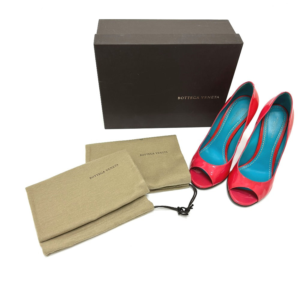 BOTTEGA VENETA open toe heel shoes pumps enamel Red 7 Used