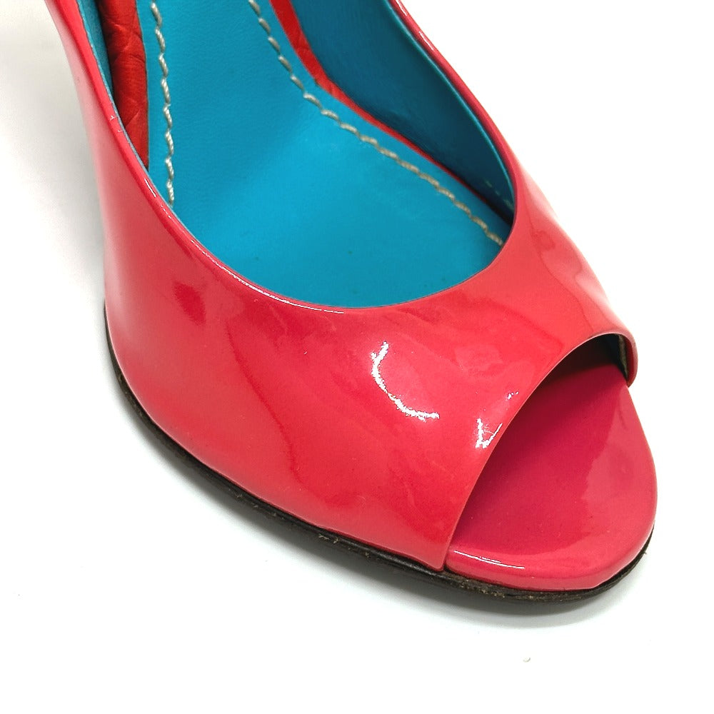 BOTTEGA VENETA open toe heel shoes pumps enamel Red 7 Used