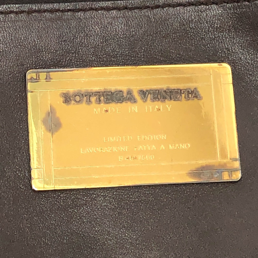 BOTTEGA VENETA 115664 イントレチャート カバMM カバン ポーチ付き 肩掛け トートバッグ レザー レディース ブラウン