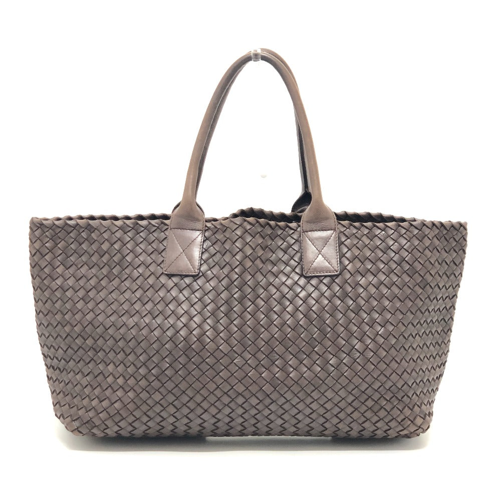 BOTTEGA VENETA 115664 イントレチャート カバMM カバン ポーチ付き 肩掛け トートバッグ レザー レディース ブラウン