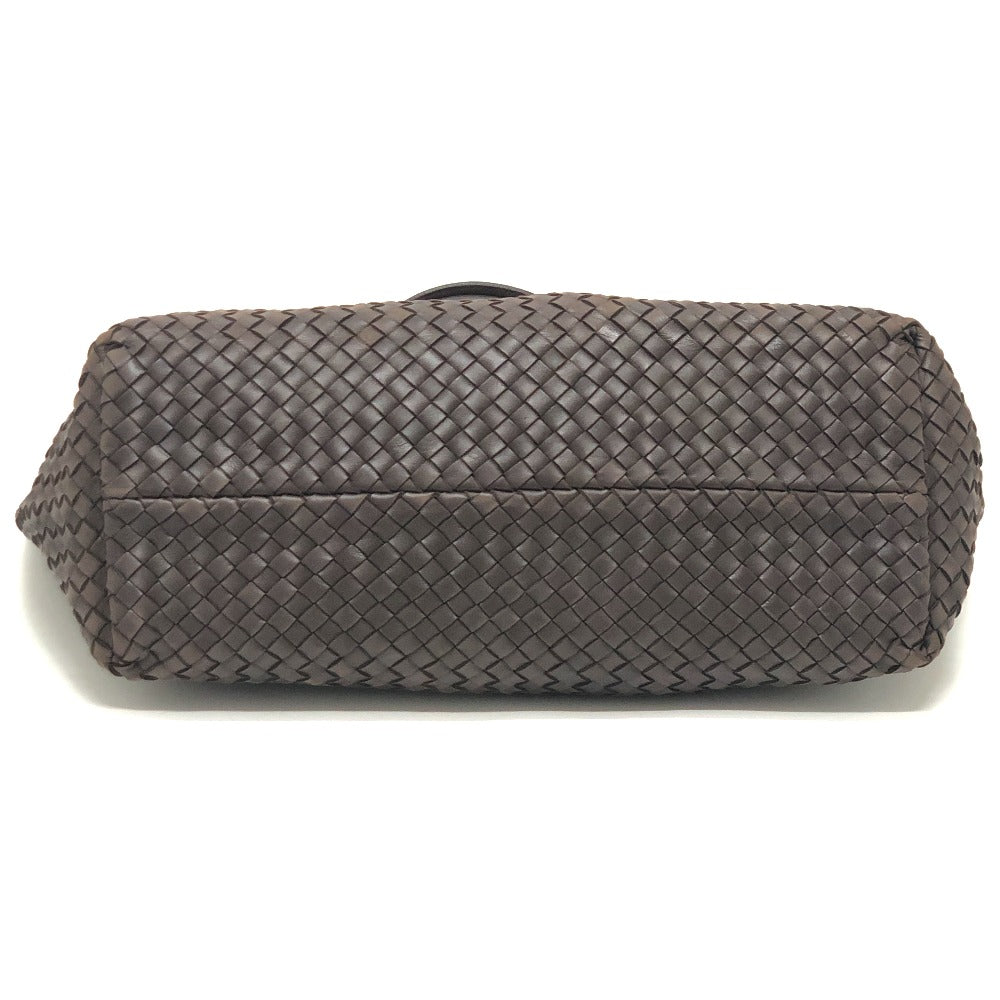 BOTTEGA VENETA 115664 イントレチャート カバMM カバン ポーチ付き 肩掛け トートバッグ レザー レディース ブラウン