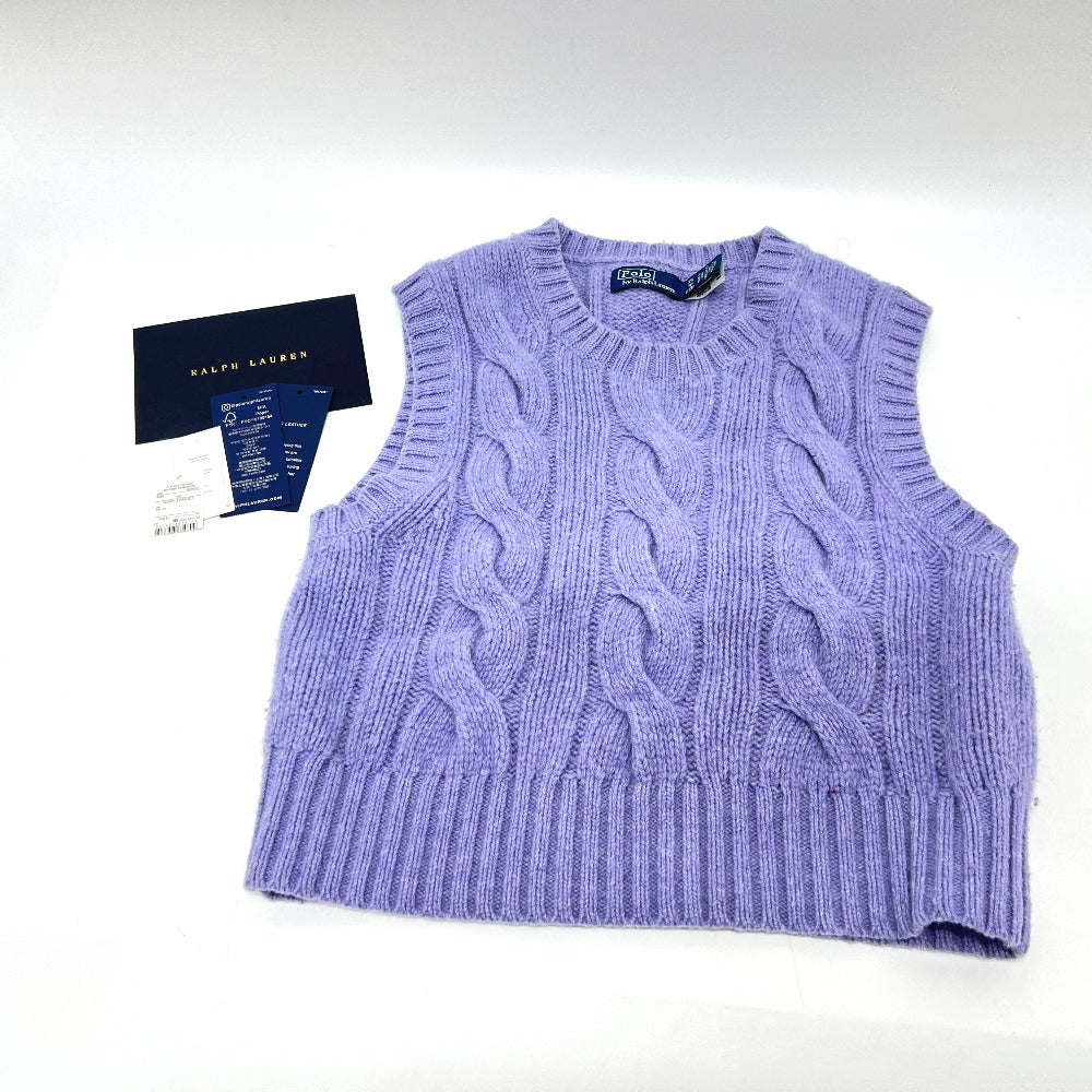 Polo Ralph Lauren Knit Apparel Tops Vest Cotton Women's Purple
