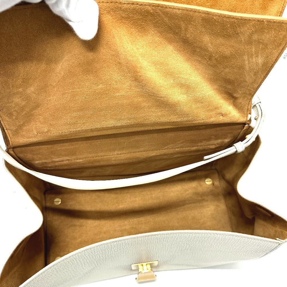 BOTTEGA VENETA 410721 パルメラート アングル カバン 肩掛け 斜め掛け ショルダーバッグ レザー レディース アイボリー ホワイト - brandshop-reference