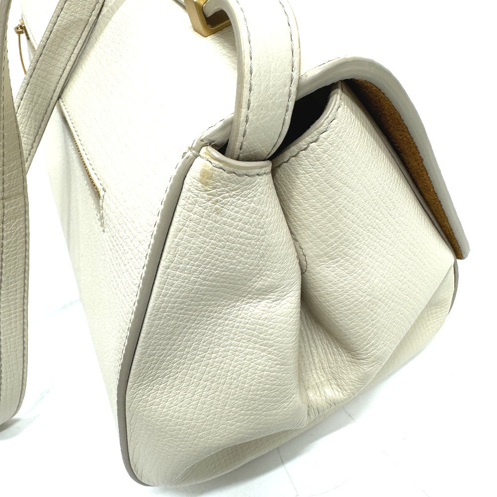 BOTTEGA VENETA 410721 パルメラート アングル カバン 肩掛け 斜め掛け ショルダーバッグ レザー レディース アイボリー ホワイト - brandshop-reference