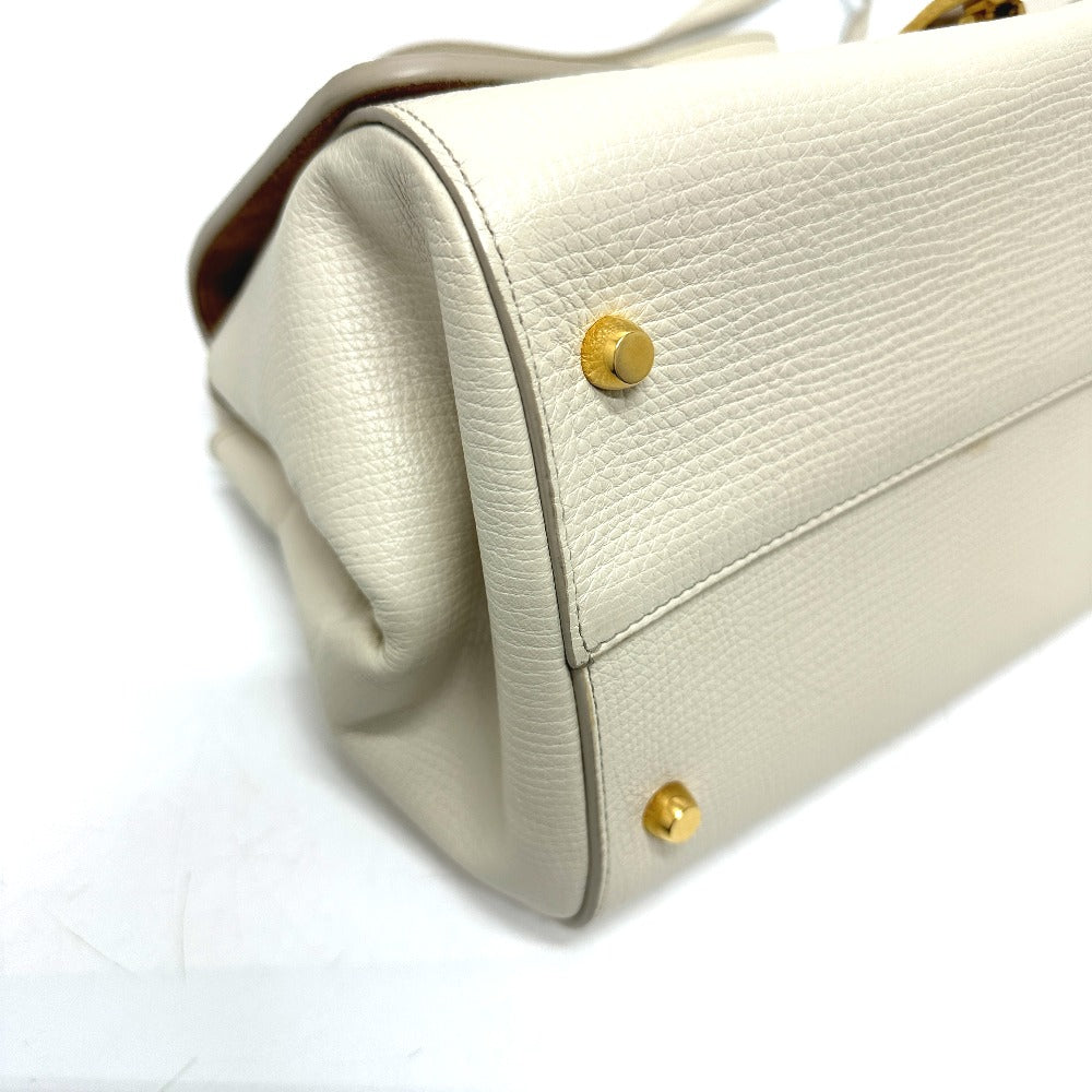 BOTTEGA VENETA 410721 パルメラート アングル カバン 肩掛け 斜め掛け ショルダーバッグ レザー レディース アイボリー ホワイト - brandshop-reference