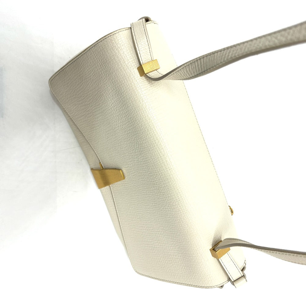 BOTTEGA VENETA 410721 パルメラート アングル カバン 肩掛け 斜め掛け ショルダーバッグ レザー レディース アイボリー ホワイト - brandshop-reference