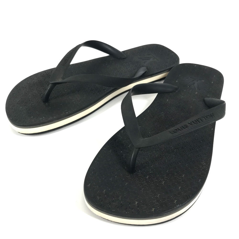 LOUIS VUITTON モノグラム ロゴ ビーチサンダル 靴 シューズ サンダル ラバー メンズ ブラック - brandshop-reference