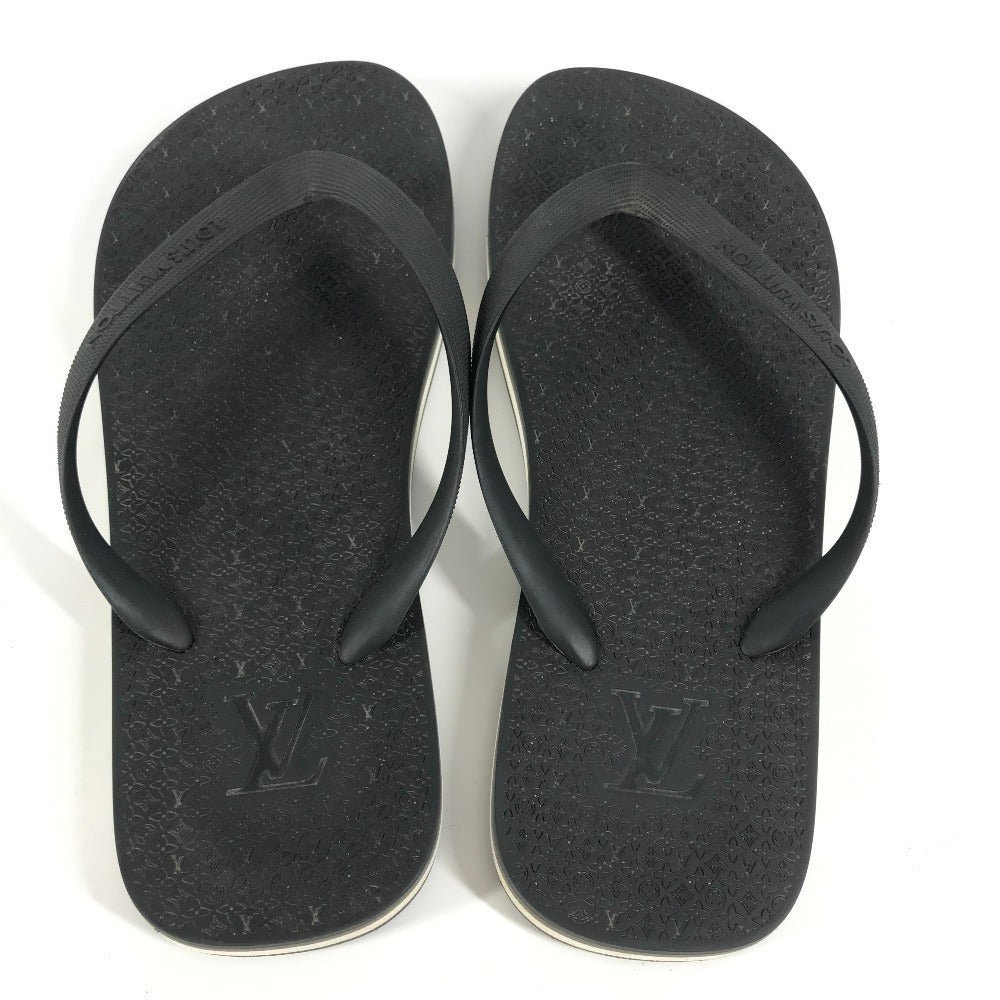 LOUIS VUITTON モノグラム ロゴ ビーチサンダル 靴 シューズ サンダル ラバー メンズ ブラック - brandshop-reference