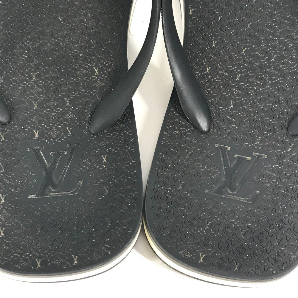 LOUIS VUITTON モノグラム ロゴ ビーチサンダル 靴 シューズ サンダル ラバー メンズ ブラック - brandshop-reference