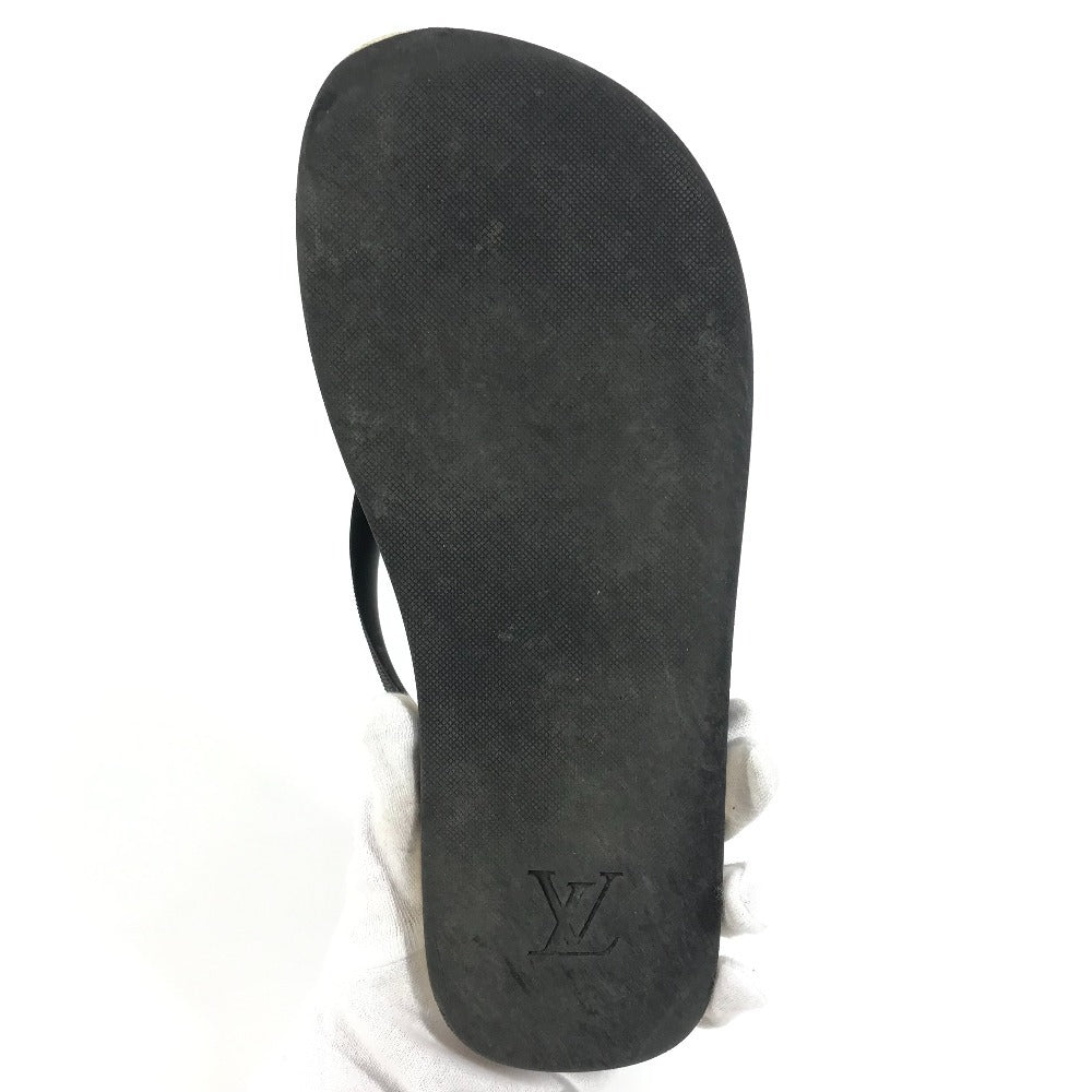 LOUIS VUITTON モノグラム ロゴ ビーチサンダル 靴 シューズ サンダル ラバー メンズ ブラック - brandshop-reference
