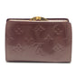 LOUIS VUITTON M91524 Portefeuille Viennois Clasp Bi-fold Wallet Monogram Vernis Women's Rouge Fauvist Wine Red