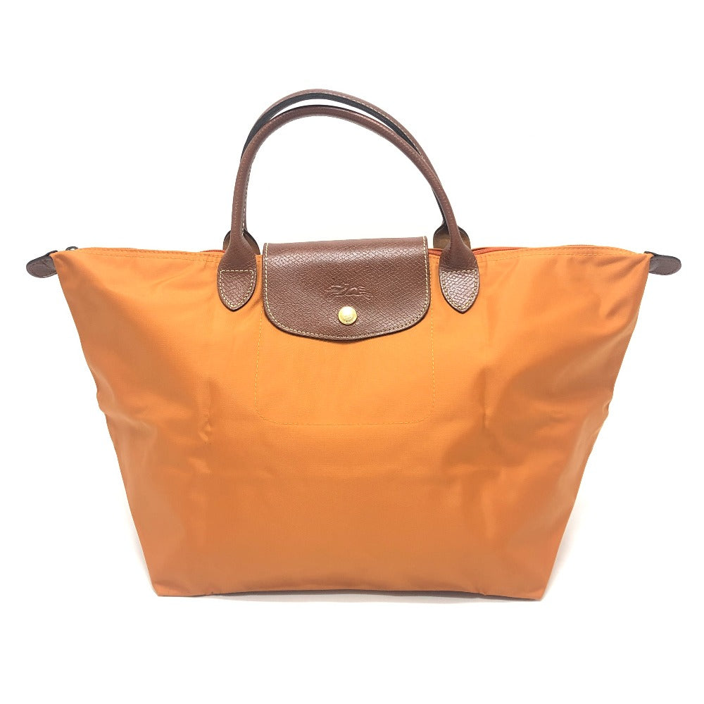 Longchamp le pliage lipat tote beg mini tote beg nilon wanita oren