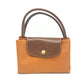 Longchamp le pliage lipat tote beg mini tote beg nilon wanita oren